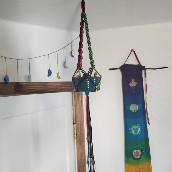 Rainbow Macramé Plant Hanging - Picture 6 of 7